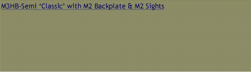 Text Box: M3HB-Semi �Classic� with M2 Backplate & M2 Sights